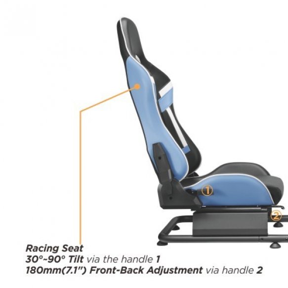 CABINA PARA SIMULACIÓN DE CARRERAS CON SOPORTE DE MONITOR DE 32" A 50"
