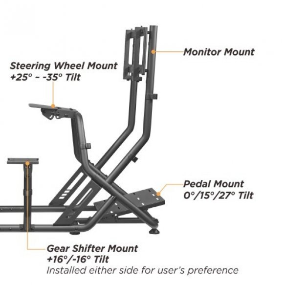 CABINA PARA SIMULACIÓN DE CARRERAS CON SOPORTE DE MONITOR DE 32" A 50"