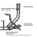 CABINA PARA SIMULACIÓN DE CARRERAS CON SOPORTE DE MONITOR DE 32" A 50"